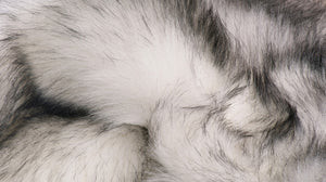 6' X 6' Ombre Grey Faux Fur Washable Non Skid Area Rug