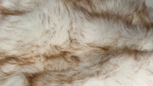6' X 6' Ombre Tan Round Faux Fur Washable Non Skid Area Rug