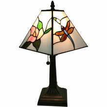 15" Tiffany Style Floral Dragonflies Table Lamp