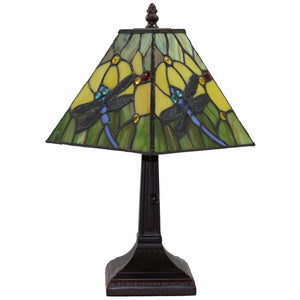 15" Tiffany Style Blue Dragonflies Table Lamp