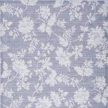 5' X 7' Grey Floral Washable Area Rug