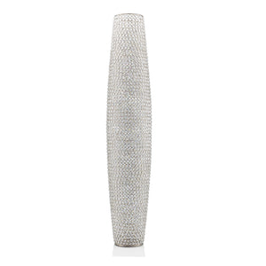47" Bling Faux Crystal Beads Barrel Floor Vase