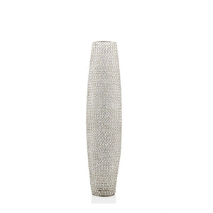 40" Bling Faux Crystal Beads Barrel Floor Vase
