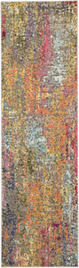 2' X 6' Sunset Abstract Power Loom Non Skid Area Rug