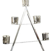 21" Stainless Steel Christmas Tree Tea Light Candle Holder