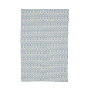 2'x 3' Pale Blue Checkered Hand Woven Area Rug